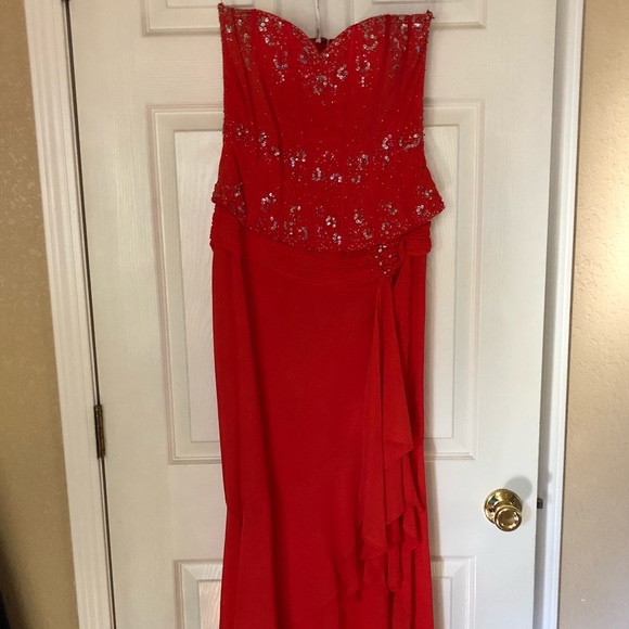Aviana Red Party Dress - Picture 1 of 8